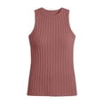 thumbnail image 4 of GUACER Women's Ribbed Knit Tank Tops, Crew Neck Sleeveless Loose Cami Top, Casual Basic Camisole, 4 of 5