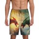 thumbnail image 1 of Fotbe Castle Red Green Sky Dragon Pantalones Cortos de Pijama para Hombre, Ropa de Dormir, Pantalones de Pijama Cortos para Hombre-X-Large, 1 of 6