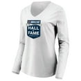 thumbnail image 2 of Women's White NASCAR Hall of Fame Long Sleeve V-Neck T-Shirt, 2 of 3