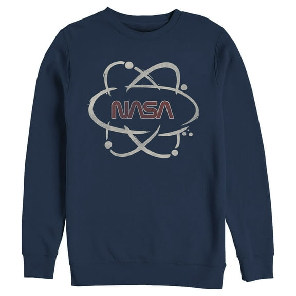 Men's NASA Atom Path Logo  Sweatshirt Navy Blue 2X Large