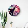 thumbnail image 4 of 14 Inch Wall Clock Battery Operated Silent Clock Decorative for Office, Kitchen, Outdoor, Living Room，Wolf and Starry Night Sky Style, 4 of 4