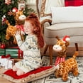 thumbnail image 4 of Christmas Plush Giraffe Toy with Holiday Hat and Scarf Soft Stuffed Animal for Kids Decorative Collectible Doll Gift 45CM, 4 of 4