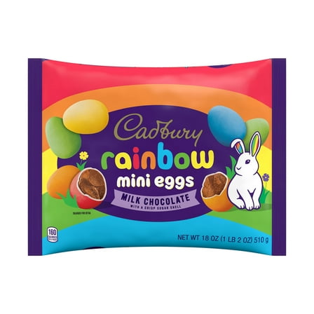 Cadbury Mini Eggs Milk Chocolate Rainbow Easter Candy, Bag 18 oz
