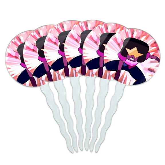 Steven Universe Garnet Cupcake Picks Toppers Decoration Set of 6