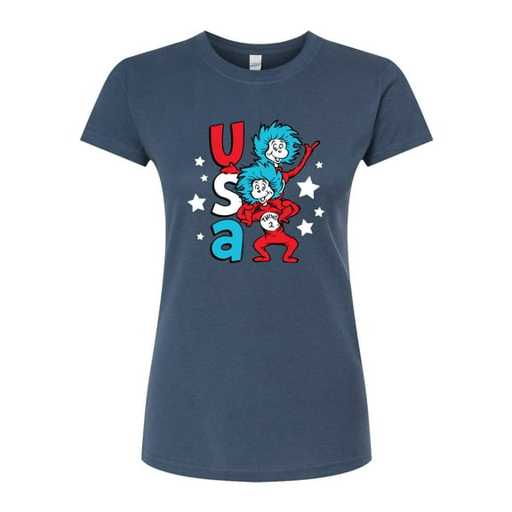 Dr. Seuss - USA Things - Juniors Fitted Graphic T-Shirt