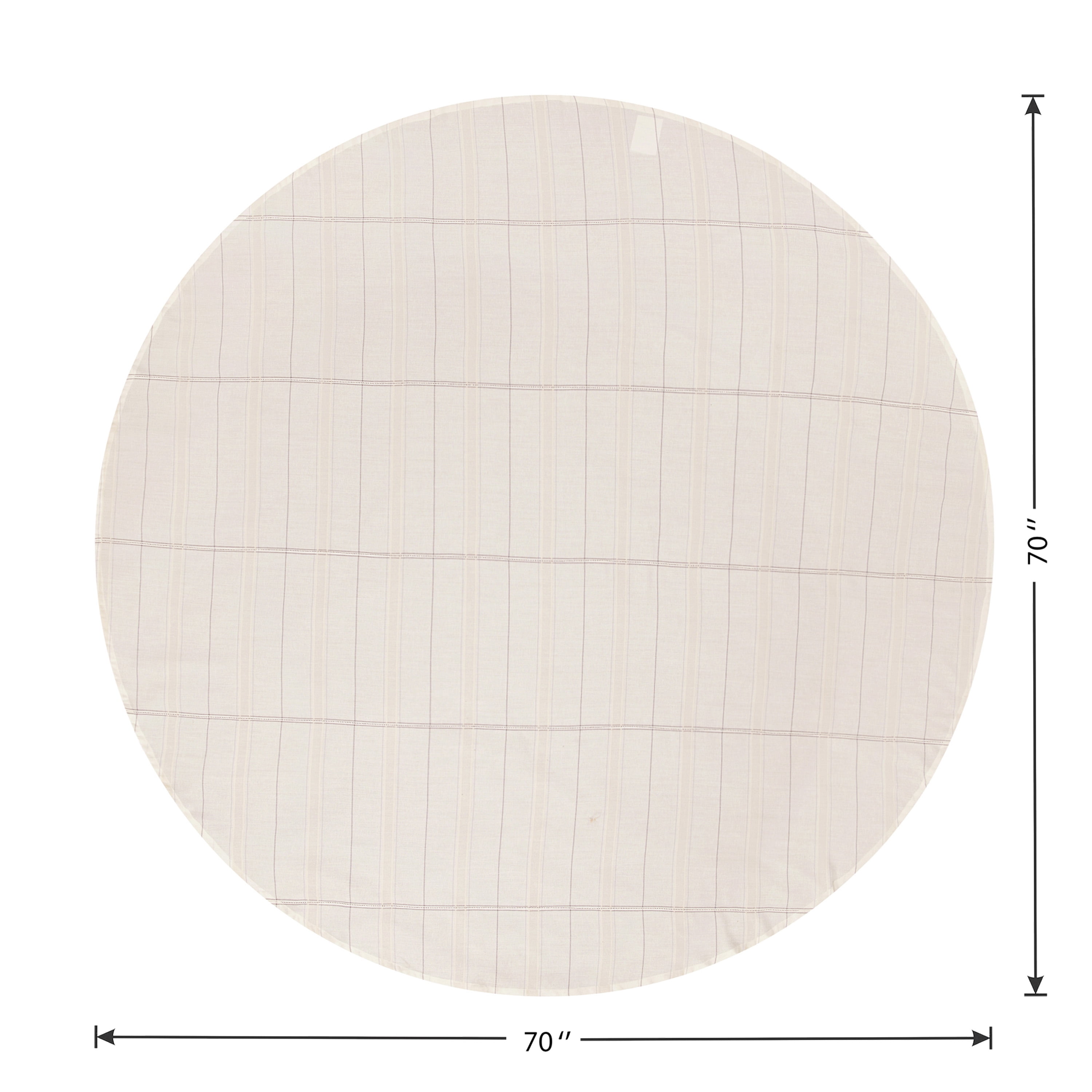 Better Homes & Gardens Silver Tuesday Plaid 70” Round Tablecloth – Cotton & Polyester Blend