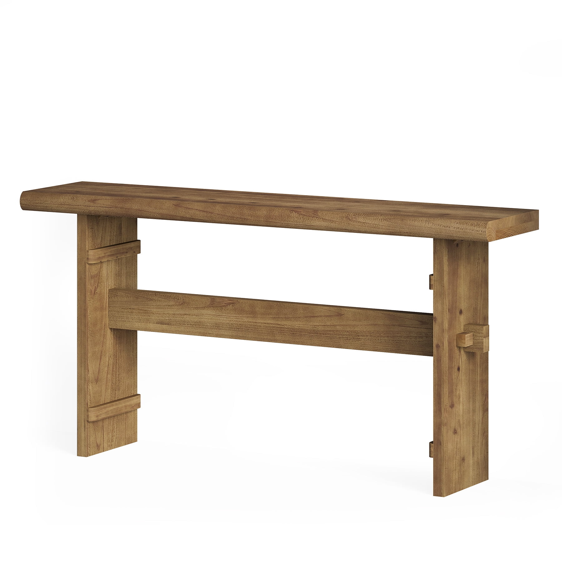 Finmind Solid Wood Console Table for Entryway, 63-Inch Long Farmhouse Sofa Table Behind Couch, for Foyer, Hallway, Living Room