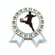 thumbnail image 1 of Sihouette football soccer Sports Insignia broche Medalla ganadora, 1 of 3
