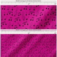 thumbnail image 2 of Soimoi Pink Cotton Voile Fabric Notes Musical Instrument Print Fabric by Yard 42 Inch Wide, 2 of 7