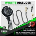 thumbnail image 6 of Rhino USA Tire Inflator with Pressure Gauge (0-100 PSI) - ANSI B40.1 Accurate, Large 2" Glow Dial, 6 of 8