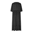 thumbnail image 4 of Jusqu'à 65 % de Rabais! Robes d'Été Mode pour Femmes 2024 Grande Taille Robe Décontractée Col en V Manches 3/4 Ample Coton Fluide Boho Robes Soleil, 4 of 6