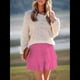 thumbnail image 5 of Falda Pantalón Estilo Bohemio con Volantes y para Mujer, Estilo Informal, de Cintura Alta, Color Rojo Rosa, Talla S, 5 of 9