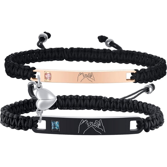 Personalized Couple Bracelet Customized Couple Bracelets Set Mutual Attraction Custom Name Relationship Bracelet Personalized Gift for Men Women