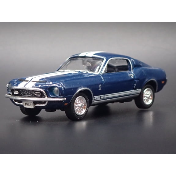 Open Box 1968 68 FORD MUSTANG SHELBY GT500 BLUE 1:64 SCALE DIORAMA DIECAST MODEL CAR