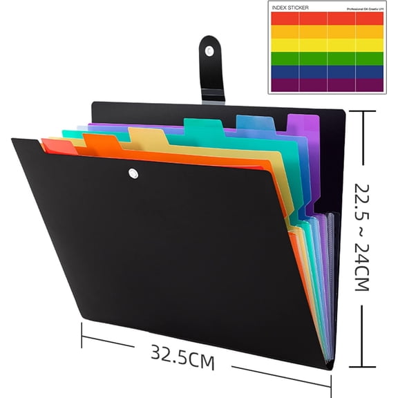 Fenmay 7-Pocket Expanding File Folder 3 Pack, Durable Accordion Document Organizer, Letter & A4 Size, Portable Expandable Paper Filing Folder for School Office Home Daily Storage