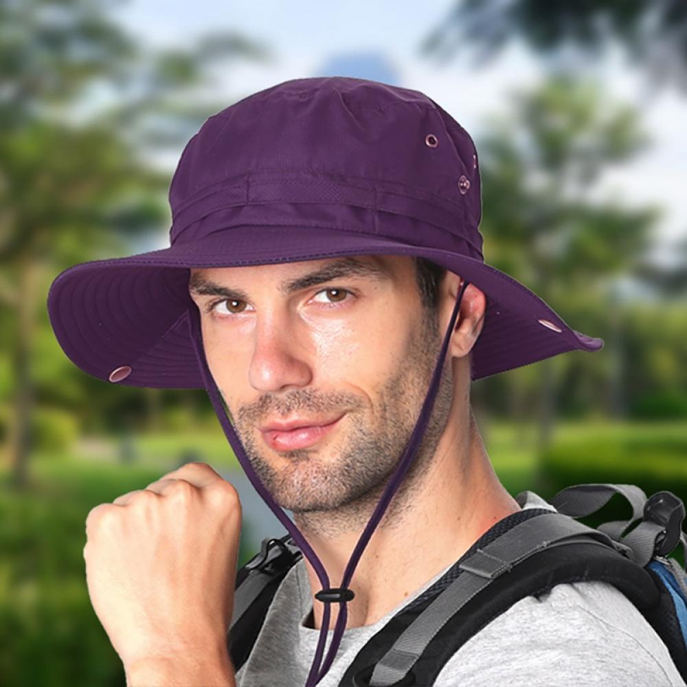 Purple bucket hat with string Clearance