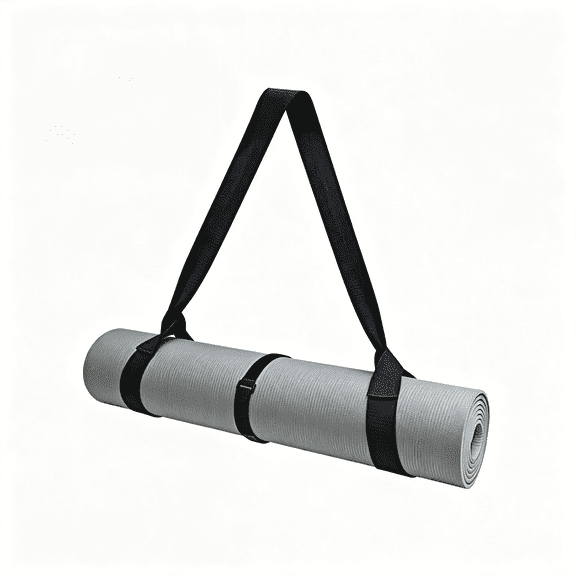 BESTSKY Adjustable Yoga Mat Strap Carrier, Thick Wide Yoga Mat Holder with Hook-And-Loop Fastener for Yoga Enthusiast, Travel Gym, Black Non-Slip Yoga Straps for Carrying Mats