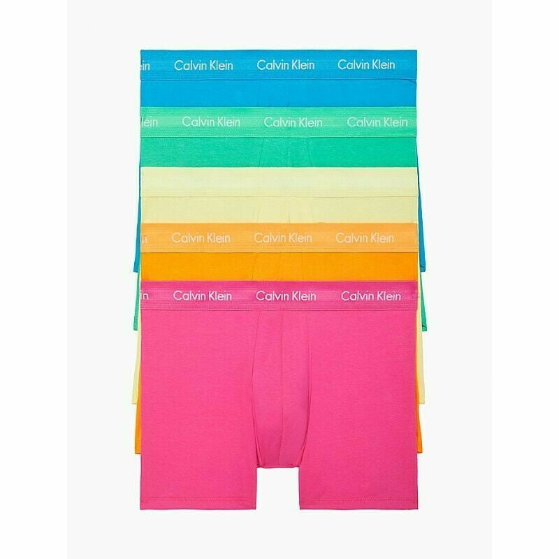 Calvin Klein Men's Multicolor Pride 5-Pack Boxer Brief Size S, M, L UW270  (Regular,L) 