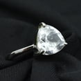 thumbnail image 5 of Silver White Sapphire Ring Trillion Gemstone Ring Sz 10.5 Simulant 22.05 Ct Ring, 5 of 5