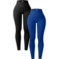 thumbnail image 1 of ORUYROP Leggings de Yoga 2 Pcs pour Femmes, Taille Haute, Contrôle du Ventre, Froncés, 1 of 1