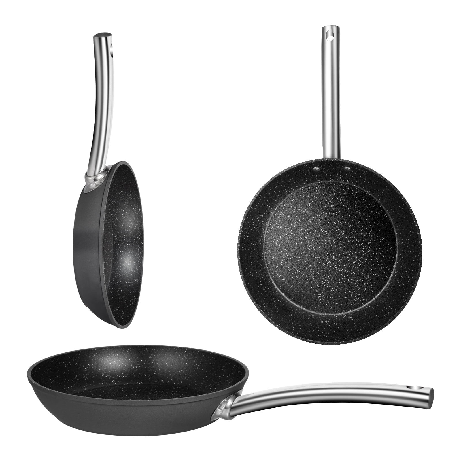 WhizMax Nonstick Frying Pan Set of 3, 8"+9.5"+11" Skillet Omelet Pan