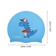 thumbnail image 4 of Unique Bargains 1 Pc Silicone Cartoon Dinosaur Swim Cap Lake Blue, 4 of 6