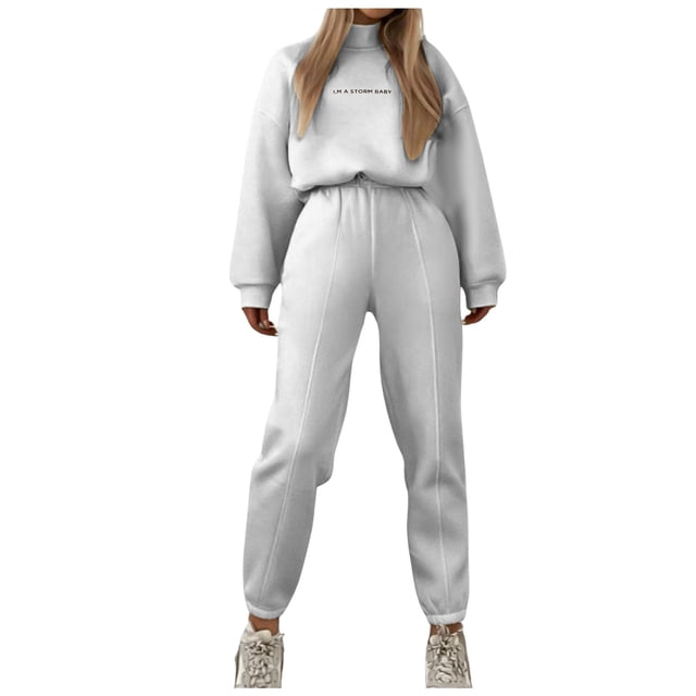 2024 Sets For Women Fall 2 Piece Outfits Tracksuit Jogger Set Long Sleeve Tops And Long Pants With Pockets