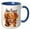 Blue/White, variant on 3drose, Turkey Ready Nova Scotia Duck Tolling Retriever Dog for Thanksgiving, 11oz Two-tone Yellow Mug