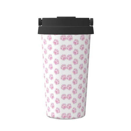 

Junzan Pink Paw for Stainless Steel Vacuum Insulated Tumbler - Reusable Insulated Cold Brew Iced Coffee Cup Thermos -Gifts for Women Men Him Her