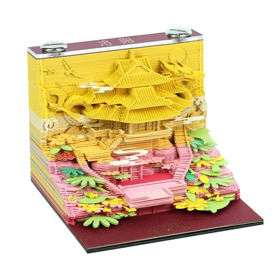 4 Types Chinese 3d Calendar Notepad Castle 3d Paper Birthday 2026 Pad Notepad 3d Artistic Cubes Gi Memo Note E0a7 Calendar