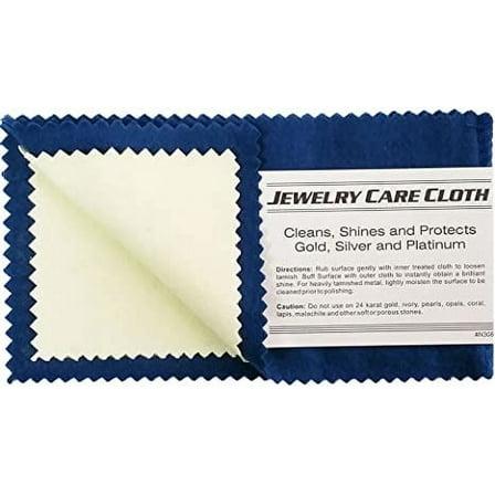 Duhaas Dual-Sided Jewelry Polishing Cloth – Tarnish Remover for Silver, Gold, & Brass (15”x4”)