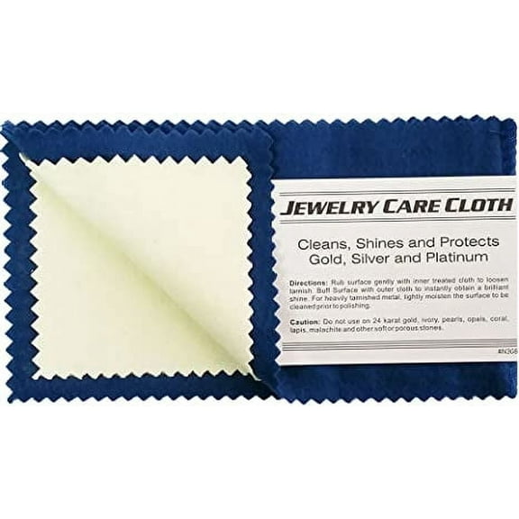 Duhaas Dual-Sided Jewelry Polishing Cloth – Tarnish Remover for Silver, Gold, & Brass (15”x4”)