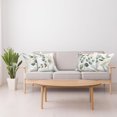 thumbnail image 6 of Ryan; Eucalyptus Throw Pillow Cushion Cover Set of 4, Watercolor Branches with Geometric Polygonal Shapes on Marble Print, Decorative Accent Double-Sided Printing, 18", Blue Grey Sand Brown, 6 of 8