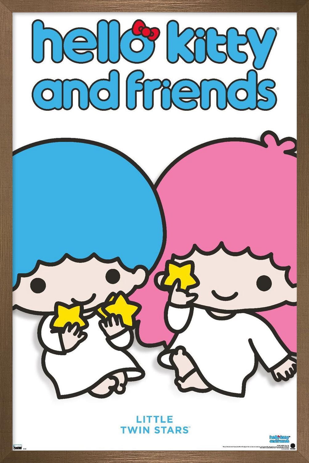 Hello Kitty and Friends: Hello - Little Twin Stars Feature Series Wall Poster with Pushpins, 22.375" x 34"