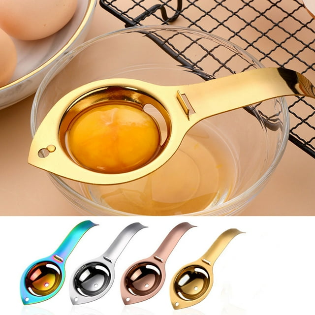 Separador De Claras De Huevo Separador de yemas de huevo de acero inoxidable,1 pieza,utensilio de cocina con filtro de líquido para una fácil separación de huevos multicolor. Rkxzt