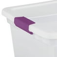 thumbnail image 3 of Sterilite 66 Quart Clear Plastic Latching Storage Container Tote, 6 Pack, 3 of 11