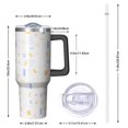 thumbnail image 2 of Modern 40oz Tumbler– Stainless Steel Insulated Tumbler with Handle and Straw, Large Capacity Travel Cup for Hot & Cold Drinks, 2 of 7