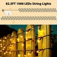 thumbnail image 3 of 83ft 1000 LEDs String Lights, Warm White Christmas Lights with 8 Modes and Memory Function, Waterproof Indoor Outdoor Fairy Lights Plug in for Home Garden Wedding Party Christmas Tree Decorations, 3 of 8