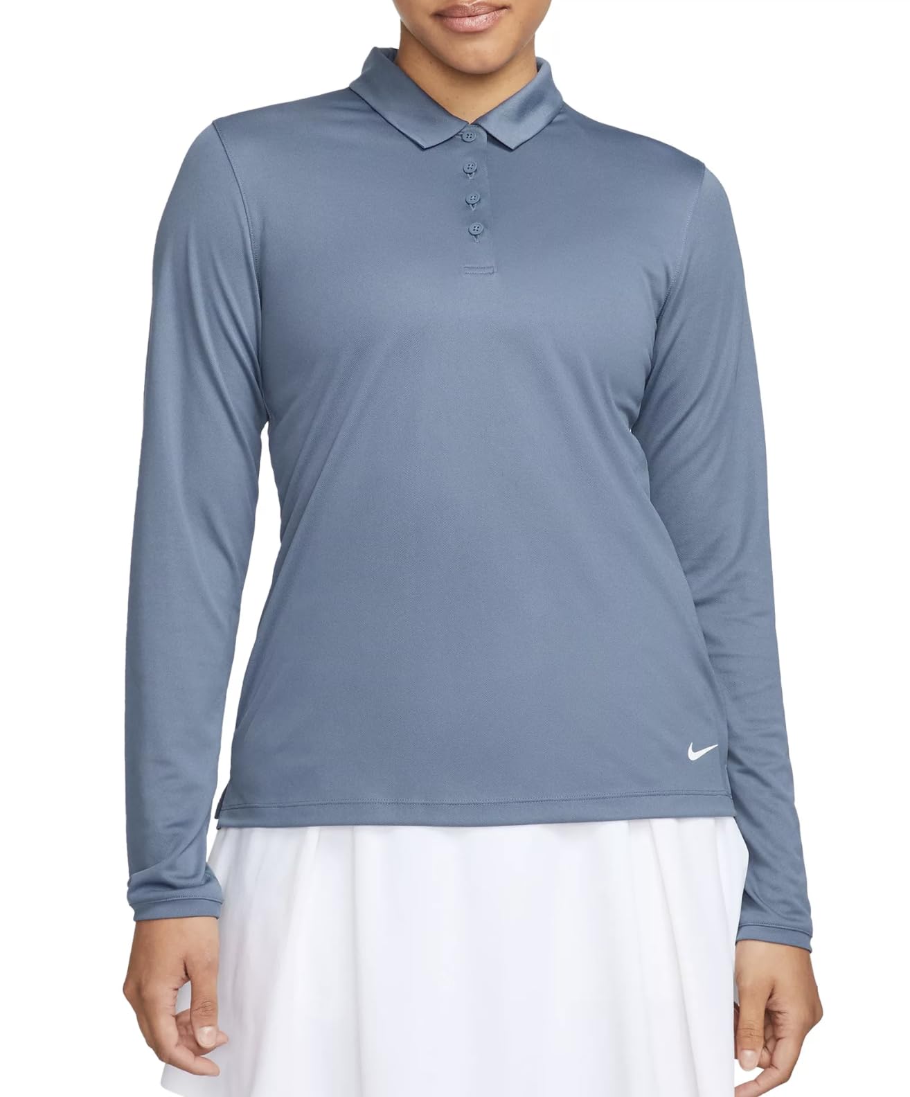 Nike Dri-FIT Women's Long Sleeve Golf Polo Diffused Blue photo 2