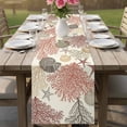 thumbnail image 4 of Red Coral Coastal Table Runner 70 Inches, Conch Starfish Nautical Ocean Bed Runner Dresser Scarves Tabletop for Indoor Outdoor Parties/Ceremony/Banquet, 13" x 70", 4 of 9