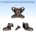 thumbnail image 4 of Unique Bargains 4Pack Removable Corner Brace, Metal Butterfly L Brackets Right Angle Support with Screws (Red Bronze), 4 of 6