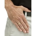 thumbnail image 3 of PalmBeach Jewelry Men's Round Crystal Beveled Wedding Band Ring in Gold Ion-Plated or Stainless Steel, 3 of 5
