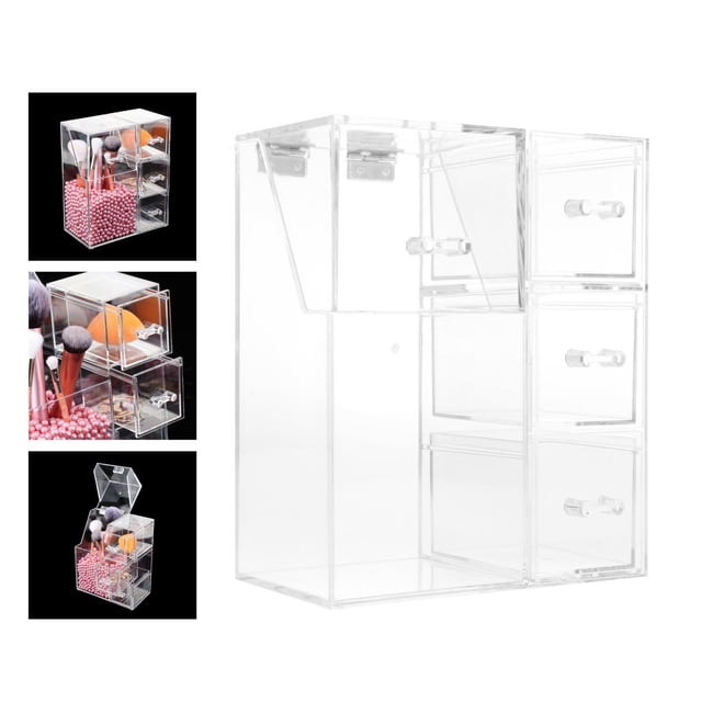 Organizador de maquillaje perfecl acrílico Impermeable soporte para pinceles transparente