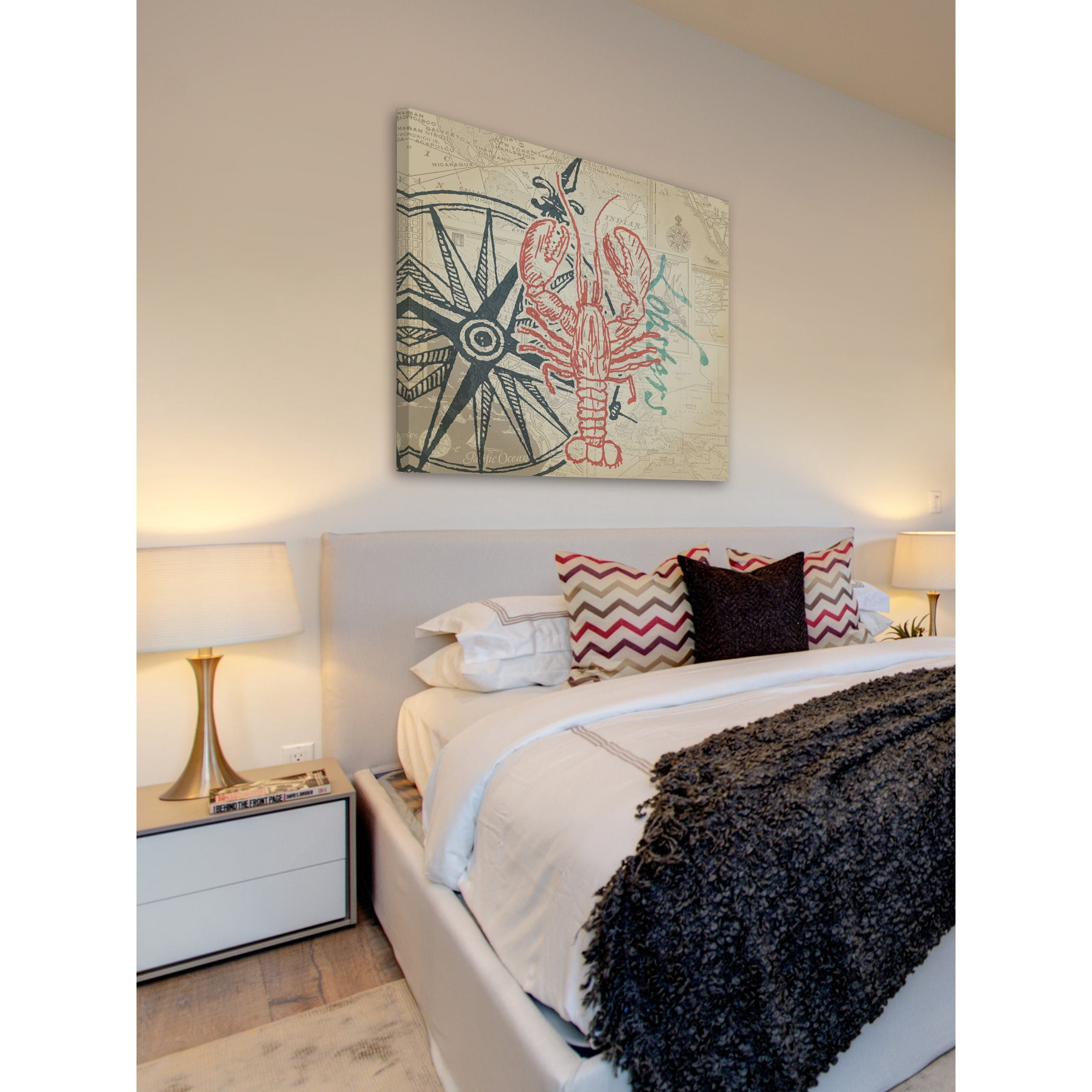 Marmont Hill - "Fresh Lobster 2" Painting Print on Wrapped Canvas