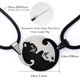 thumbnail image 2 of UBIUO Cat Yin Yang Necklaces for Women Men Girls, Stainless Steel Couples Puzzle BFF Necklace for 2, Cat Lovers Gifts Round Cat | Black&White -, 2 of 4