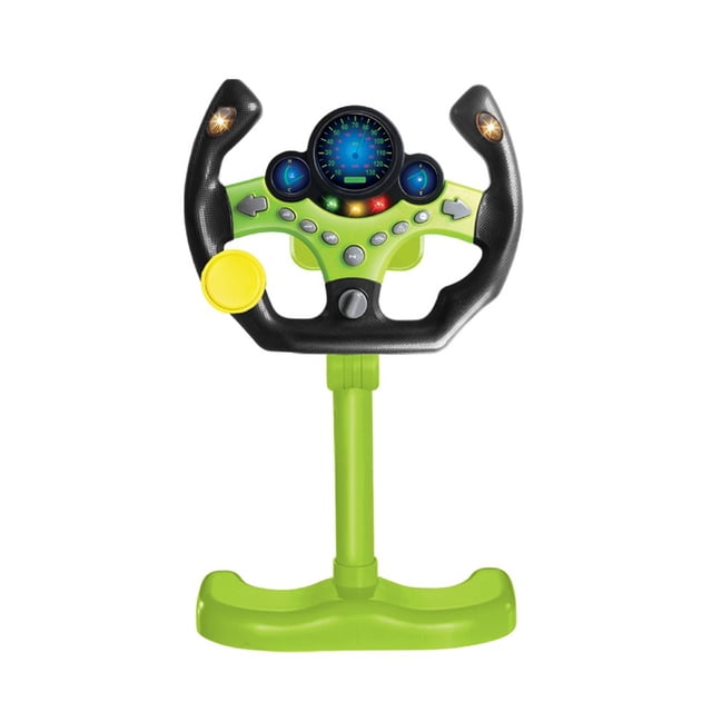 DEBGFS Passenger Seat Steering Wheel Toy with Music Light Kids Car Driving Simulation Wheel Toddlers Pretend Driving Educational Steering Wheel Boys Girls Gift Pink,green,One Size