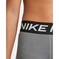 thumbnail image 2 of Nike Pro Big Kids' (Girls') Shorts Color: Carbon Heather/White Size: S, 2 of 4