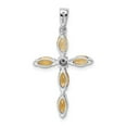 thumbnail image 3 of White Sterling Silver Charm Pendant Themed Citrine Marquise Yellow Diamond 31 mm 17, 3 of 3
