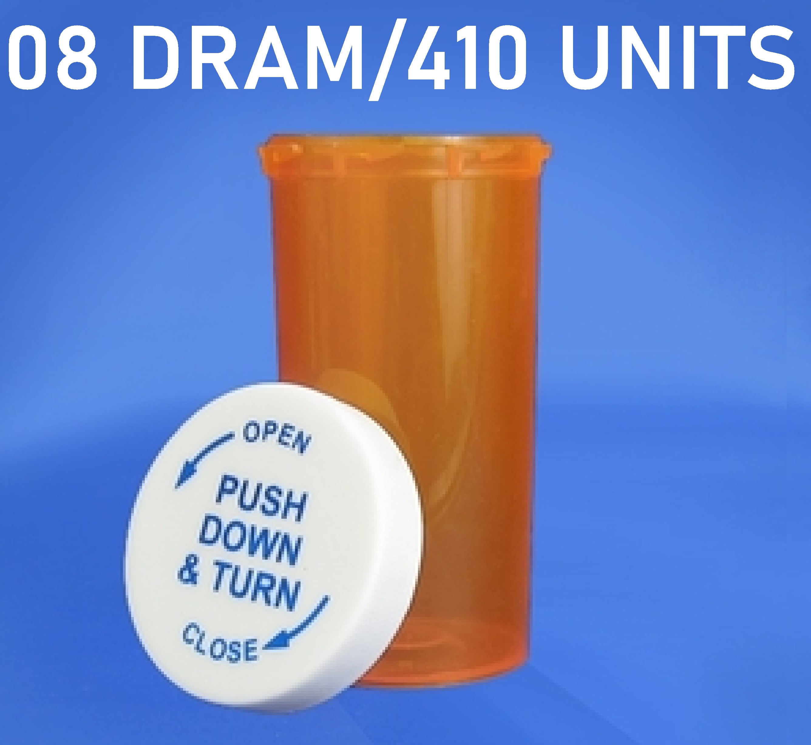 13 DRAM, 12 PCS Pharmacy Prescription Vials with Child Resistant Push Down and Turn Caps 