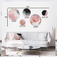 thumbnail image 4 of Designart "Inner Worlds of Marble Pink and Gold II" Abstract Marble Metal Wall Art Set of 5 Piece, 4 of 5